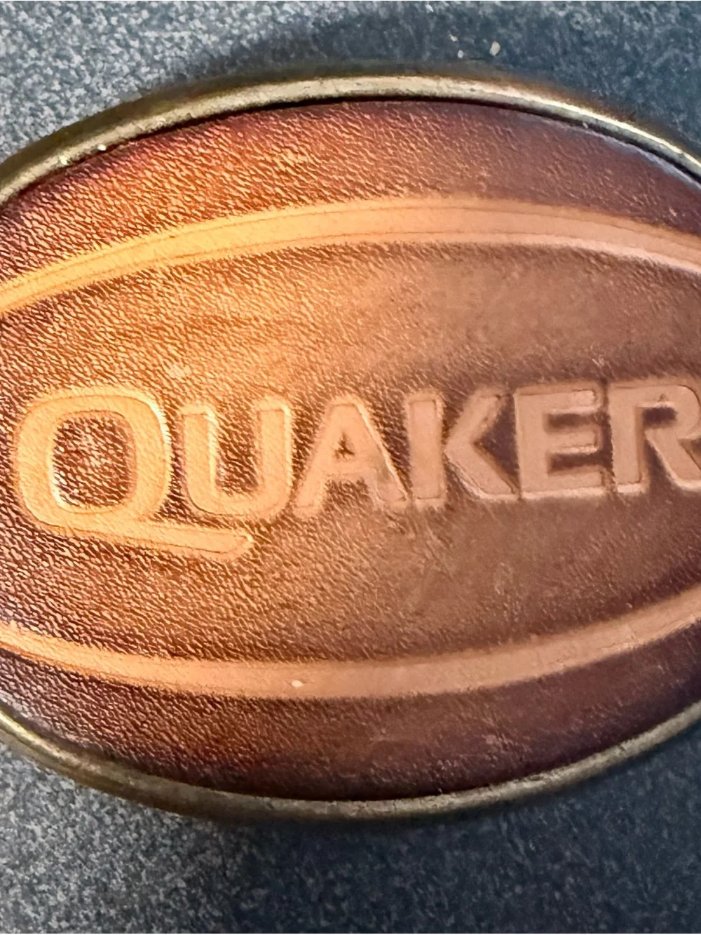 Quaker Oval Belt Buckle - Classic Branded Accent